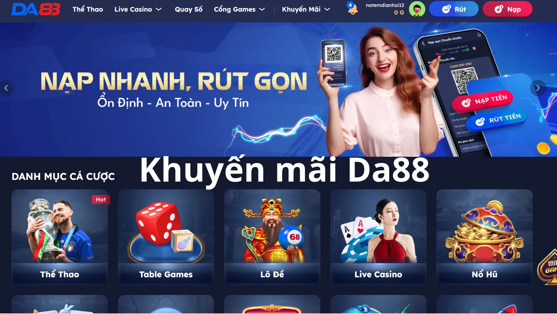 Lưu ý khi nhận khuyến mãi Da88