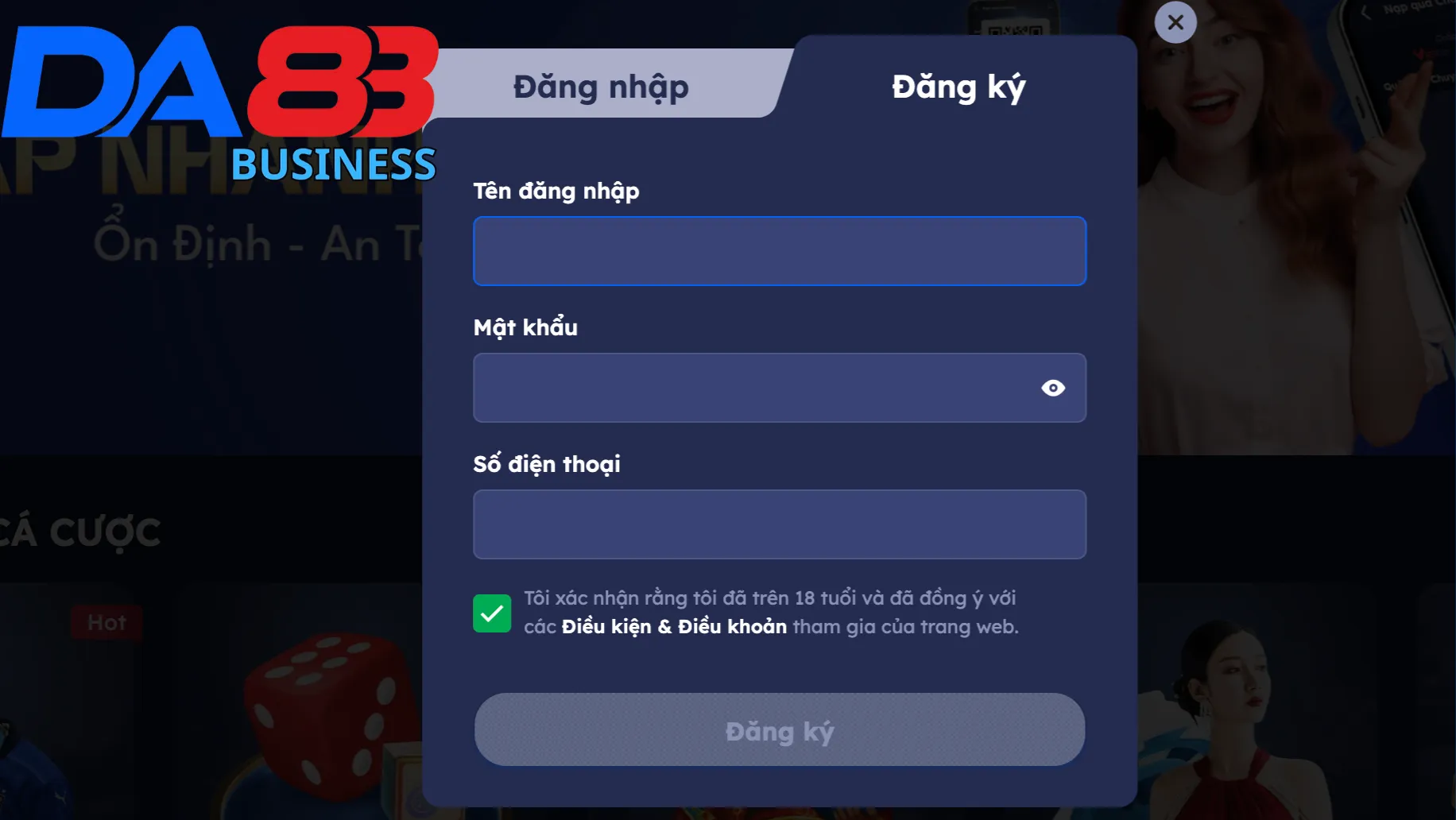 Điều kiện để nạp tiền Da88