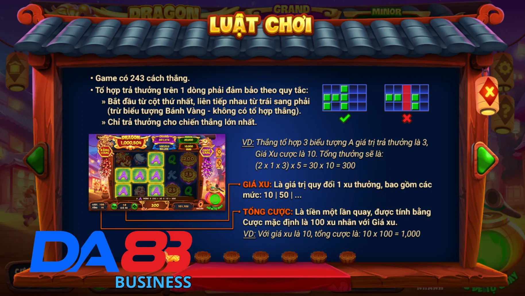 Luật chơi game nổ hũ Da88