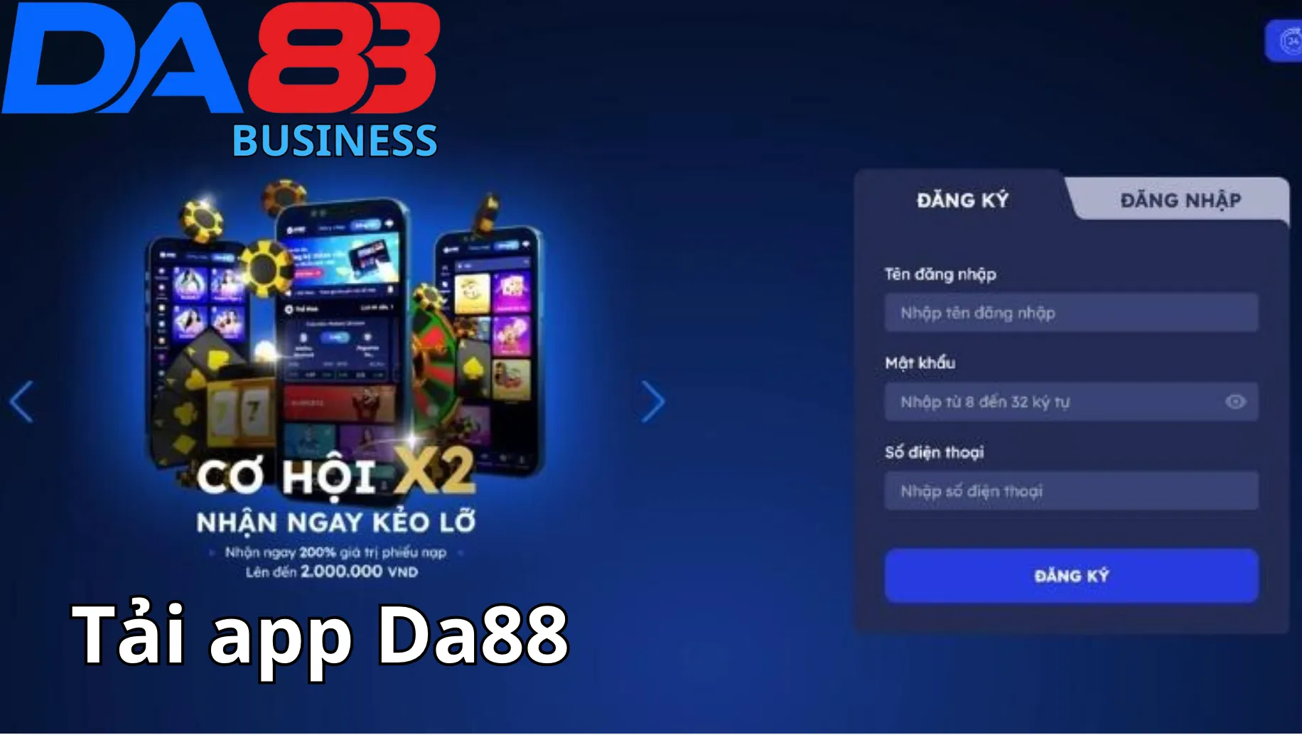 Hướng dẫn tải Da88 cho thiết bị Android