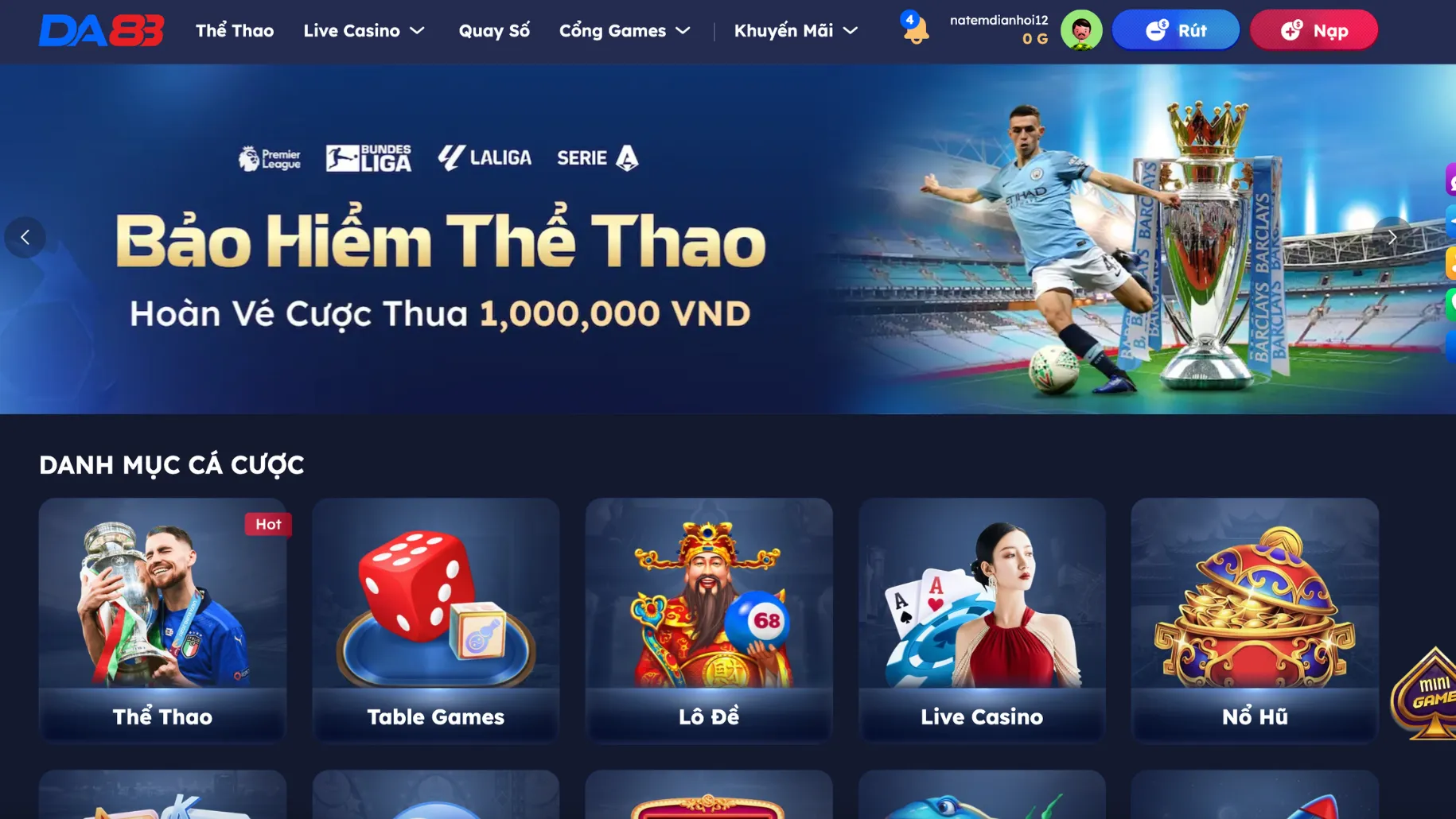 Giới thiệu về thể thao Da88